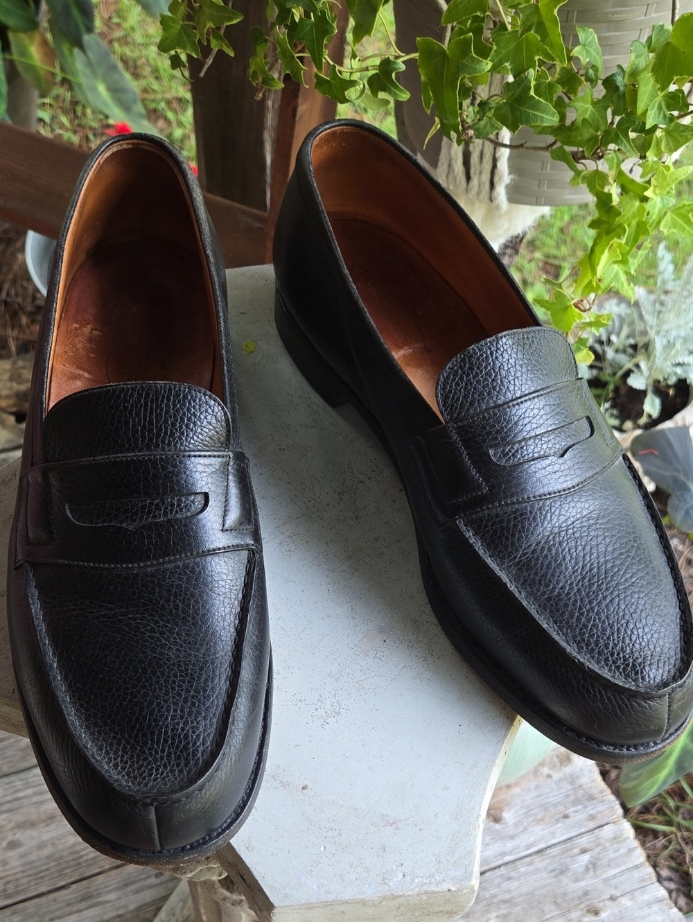 J. M. Weston Black French Luxury Style 180 Pebblegrain Leather Loafer